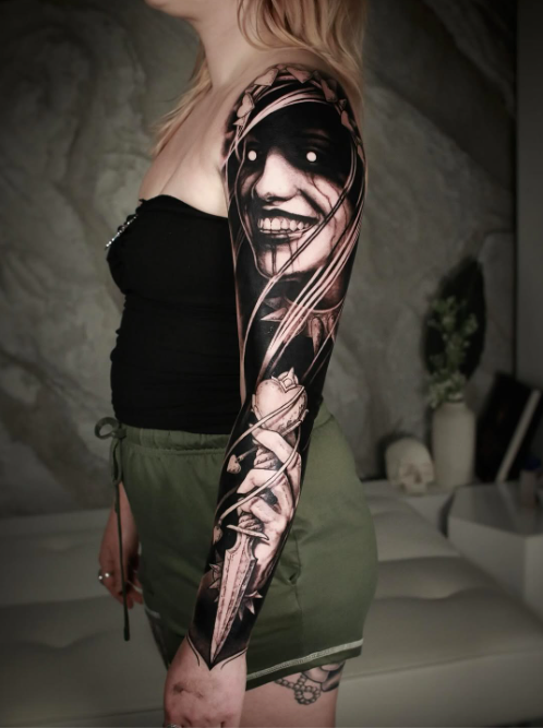 women sleeve tattoo